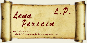 Lena Peričin vizit kartica